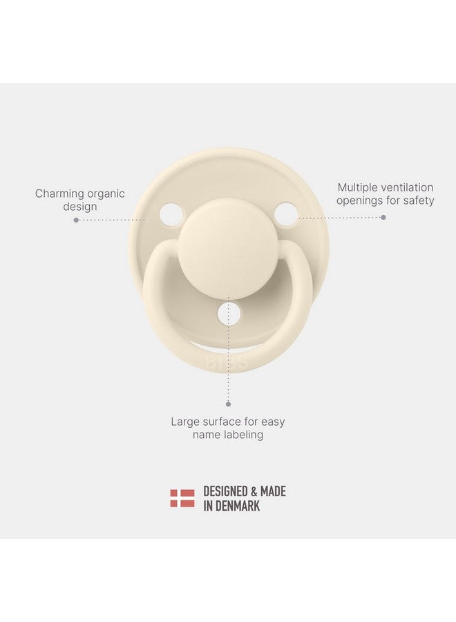 BIBS De Lux Baby Pacifier 2-Pack | Made in Denmark | BPA Free Dummy Soother, Round Nipple. Silicone, OneSize (0-36 Months), Honey Bee/Olive - Image 3