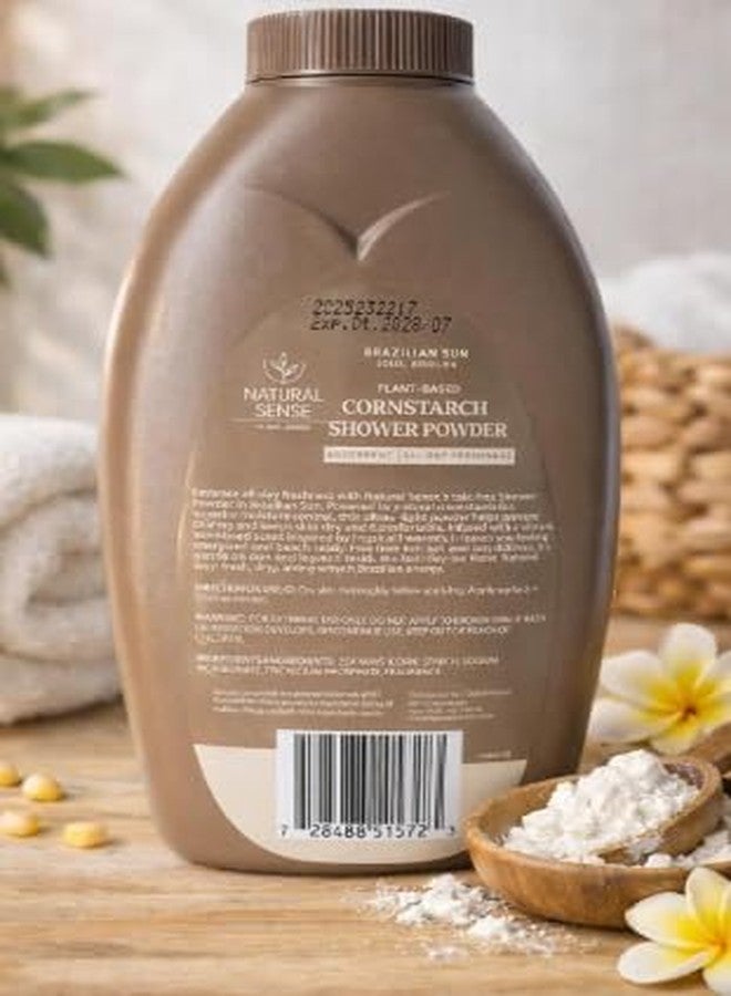 عبوة واحدة من بودرة الاستحمام الطبيعية من ناتشورال سينس، بودرة برازيليان صن (Soleil Bresilien) النباتية المصنوعة من نشا الذرة، 10 أونصة - Image 2