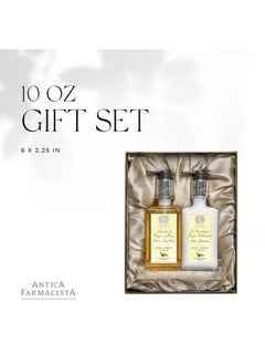 Antica Farmacista Gift Set With Hand/Body Wash Body Moisturizer And Acrylic Bath/Body Tray Lemon Verbena & Cedar  - Image 2
