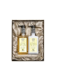 Antica Farmacista Gift Set With Hand/Body Wash Body Moisturizer And Acrylic Bath/Body Tray Lemon Verbena & Cedar  - Image 1