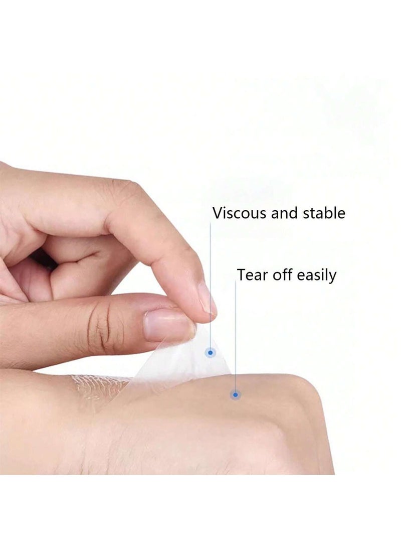 50 pieces of waterproof transparent adhesive film for makeup mixing, disposable, no mess, makeup, cheap, room decor, makeup, travel, bedroom, makeup accessories - Image 3