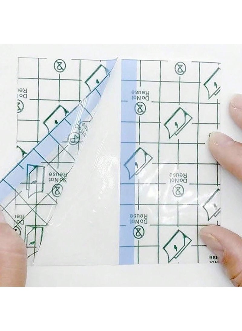 50 pieces of waterproof transparent adhesive film for makeup mixing, disposable, no mess, makeup, cheap, room decor, makeup, travel, bedroom, makeup accessories - Image 5