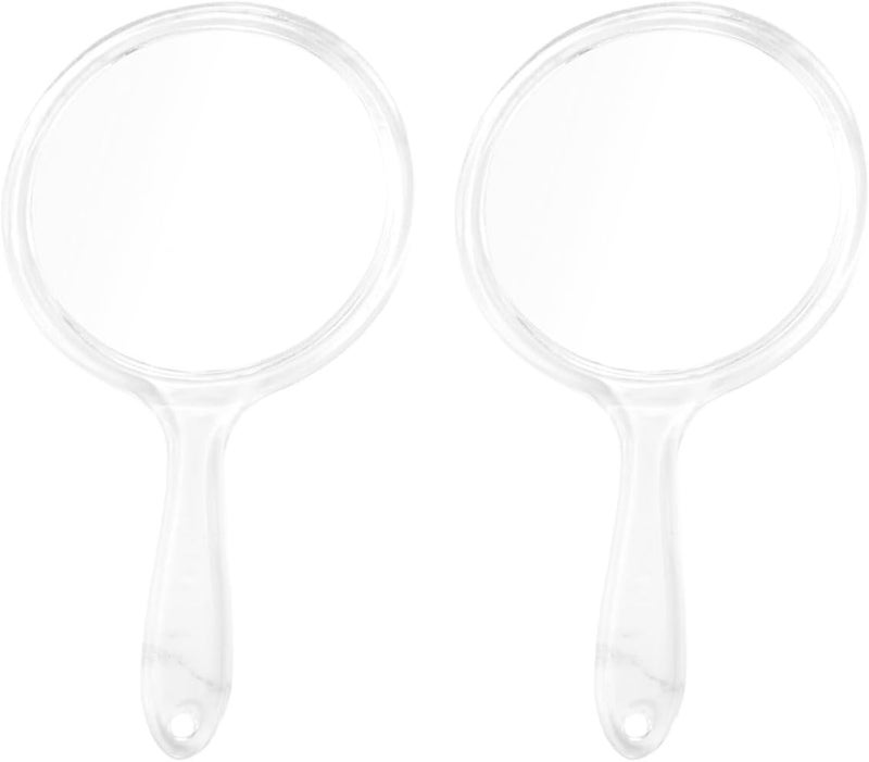 Fast & slow shipment compatible NUOBESTY 2 Pieces Handheld Makeup Mirror with Handle, Double-Sided White Vanity Mirror, Magnifying Beauty Tool for Travel and Personal Care Easy store & transit build Global easy assemble picks Local market compliant trusted quality All-in-one local deliver plan All region coverage Classic modern blend design Anti slip Low dust buildup Daily wear upgraded resistant material Gulf market trial optimized design Ready order processing Multi option design Home & professional compatible Air & land transit compatible Proper storage environment Flexible trendy construction Multi-use well-engineered build Wide range usage design Global mainstream design picks Cost effective upgraded craftsmanship Various size alternatives Diverse requirement fit General standard crafted Shock rubber edge - Image 1