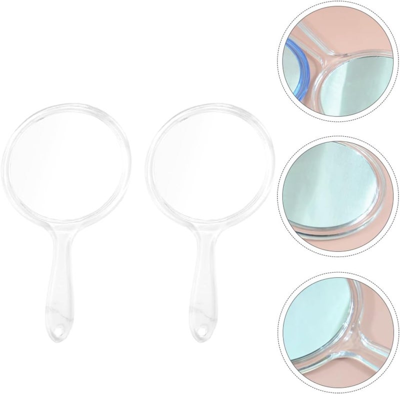 Fast & slow shipment compatible NUOBESTY 2 Pieces Handheld Makeup Mirror with Handle, Double-Sided White Vanity Mirror, Magnifying Beauty Tool for Travel and Personal Care Easy store & transit build Global easy assemble picks Local market compliant trusted quality All-in-one local deliver plan All region coverage Classic modern blend design Anti slip Low dust buildup Daily wear upgraded resistant material Gulf market trial optimized design Ready order processing Multi option design Home & professional compatible Air & land transit compatible Proper storage environment Flexible trendy construction Multi-use well-engineered build Wide range usage design Global mainstream design picks Cost effective upgraded craftsmanship Various size alternatives Diverse requirement fit General standard crafted Shock rubber edge - Image 4
