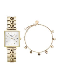 The Boxy Xs White Steel and Multi Liquid Charms Bracelet Gold ladies Watch BMWLBG-X241