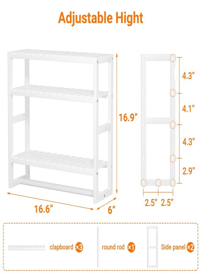 PPN Towel Rack Bathroom Storage Shelves Over The Toilet with Towel Bar 100% Bamboo Adjustable Height Floating Shelf Wall Shower Shelf for Small Space Updated Painting - Image 2