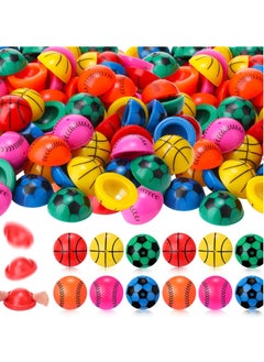 Excefore Rubber Sport Ball, 50PCS Half Ball Toys, 90s Toys for Boys and Girls, Birthday Party Favors, Classroom Awards, Goodie Bag Fillers(Multi-Colors)  - Image 1