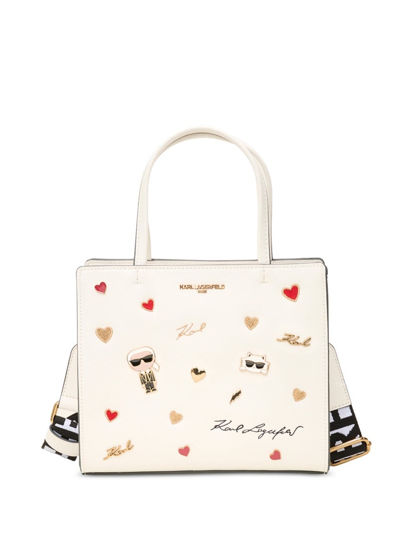 Karl Lagerfeld Paris - Karl Lagerfeld Maybelle Leather Satchel - Image 1