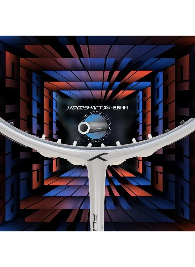 HUNDRED Hundred Flutter S Zoom Carbon Fibre Strung Badminton Racket with Full Racket Cover for Intermediate Players