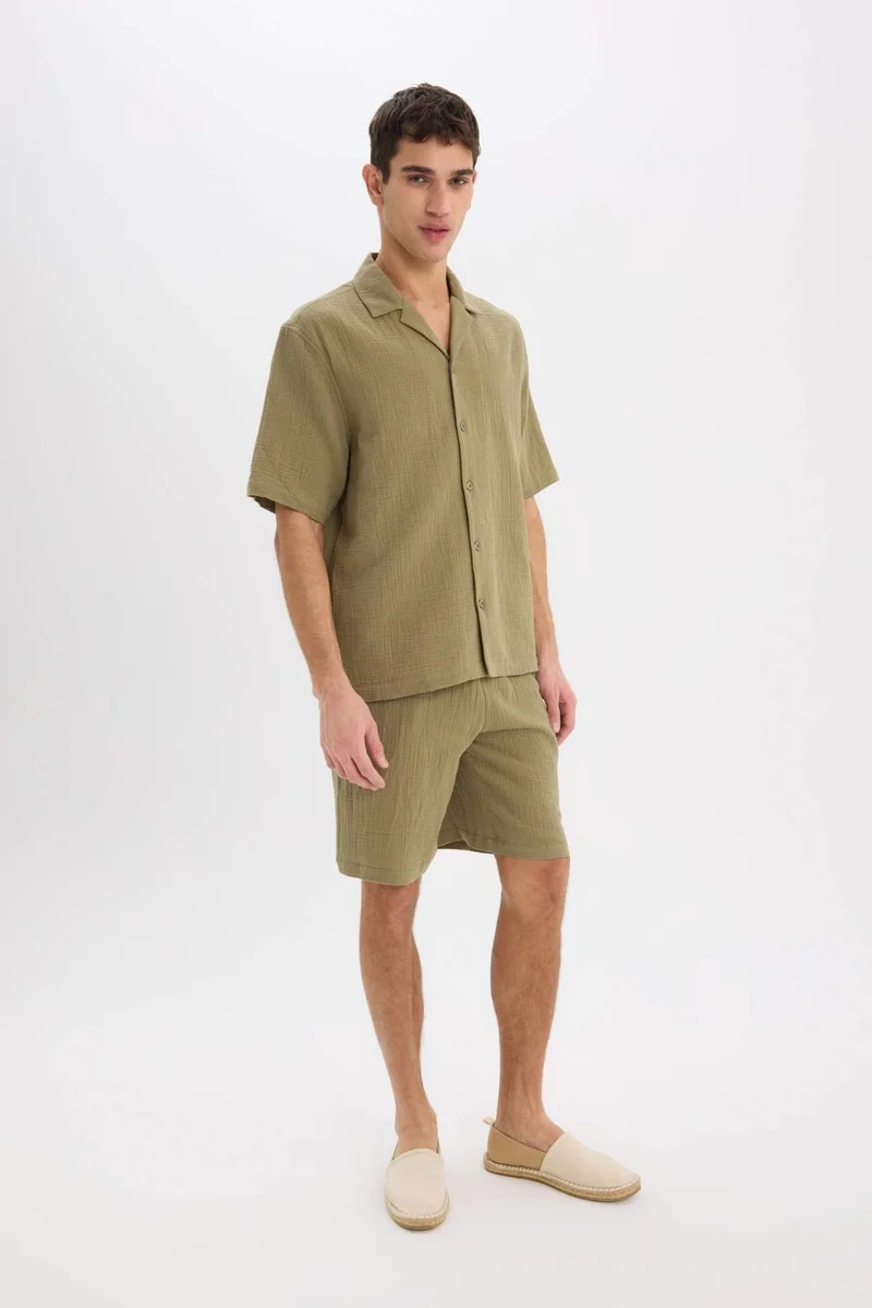 DeFacto Cotton Relax Fit Cotton Basic Bermuda Shorts
