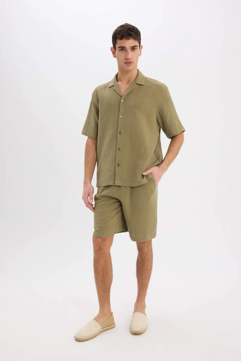 DeFacto Cotton Relax Fit Cotton Basic Bermuda Shorts
