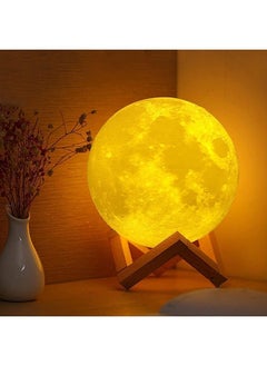 Yoawllty 3D Moon Lamp 16 Colors with 148 Combination Modes, Moon LED Night Light Lamp Gift for Kids, Girls, Bedroom, Home Decor with Remote Control and Wood Stand  - Image 3