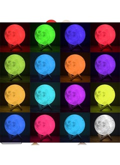Yoawllty 3D Moon Lamp 16 Colors with 148 Combination Modes, Moon LED Night Light Lamp Gift for Kids, Girls, Bedroom, Home Decor with Remote Control and Wood Stand  - Image 4