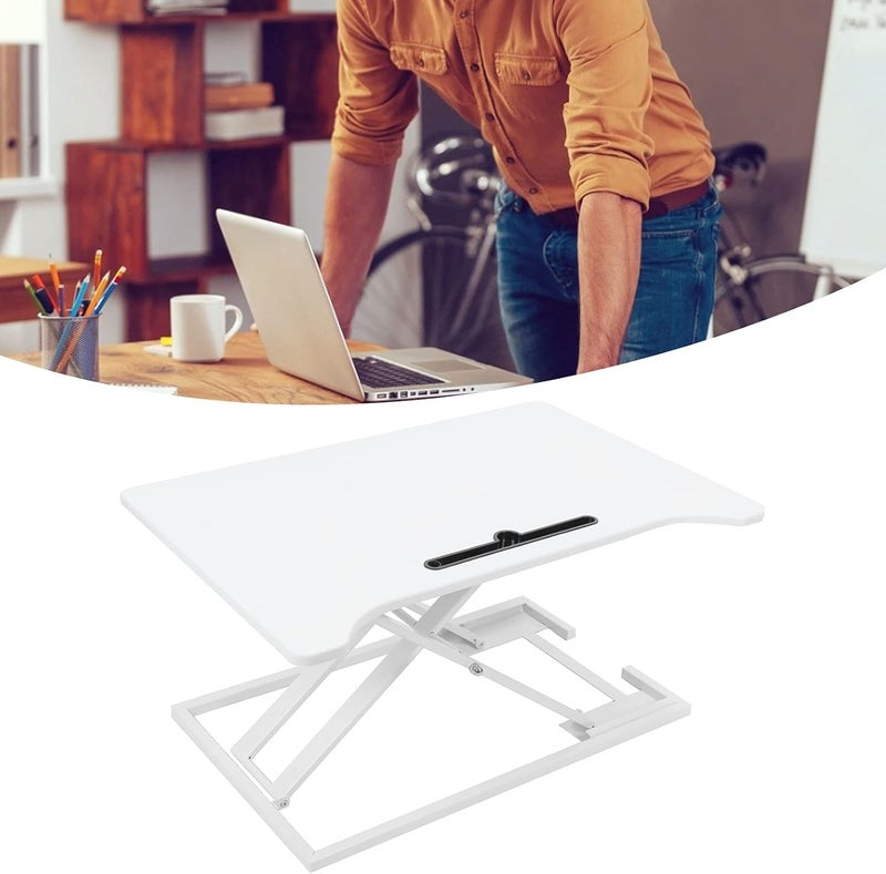 klarako Desk Converter, Sit to Stand Riser Lifting Laptop Stand Standing Desktop Computer Desk Workstation for Home Office Bedroom Living Room - Image 5