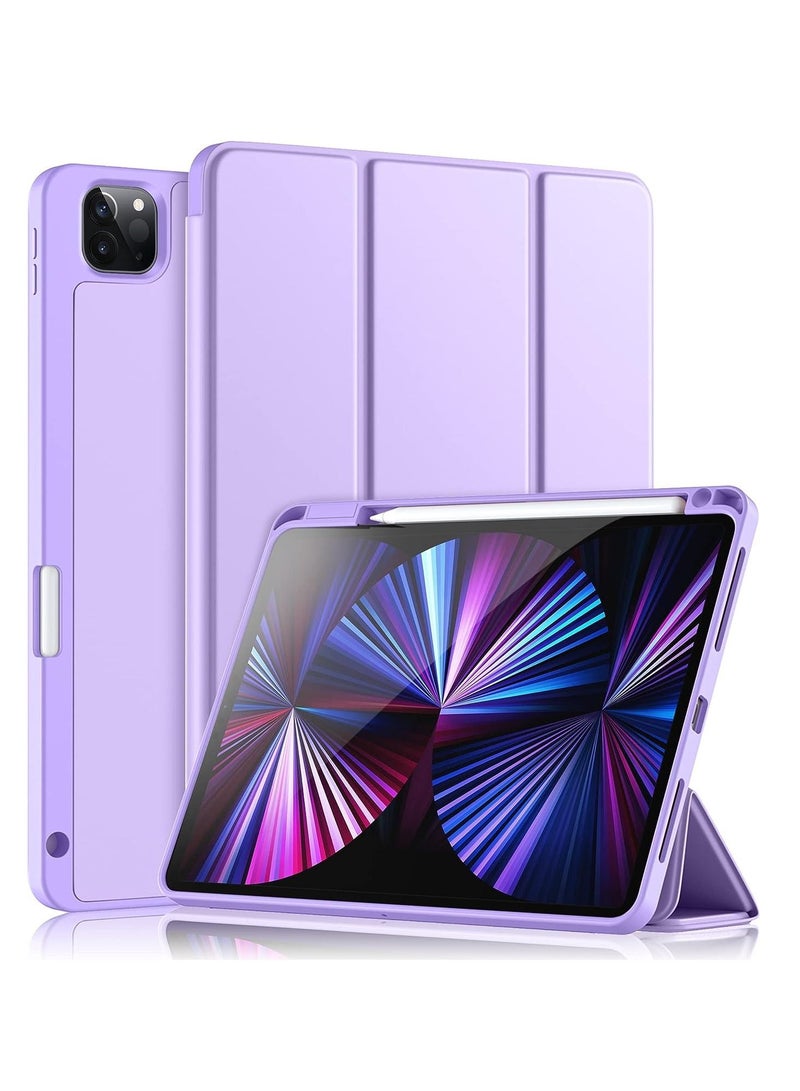 iPad Pro 11 Inch Case 2022/2021 /2020/2018 Slim Stand Hard Back Shell Smart Cover for iPad Pro 11 Inch 4th Generation 2022 3rd Gen 2021 2nd Gen 2020 1st Gen 2018 -Purple