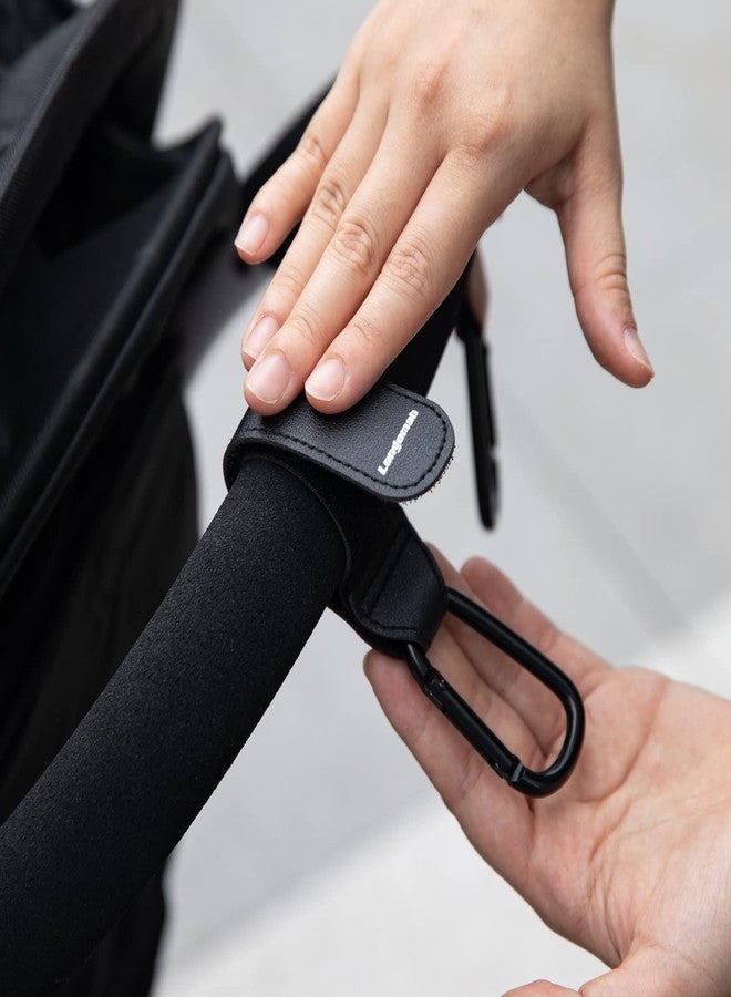 Longomat （4-Pack） Baby Stroller Hooks Clip or Hanging Diaper Bag Universal Hooks Accessories for Stroller and Car or Shopping Cart (Black and Brown) - Image 5
