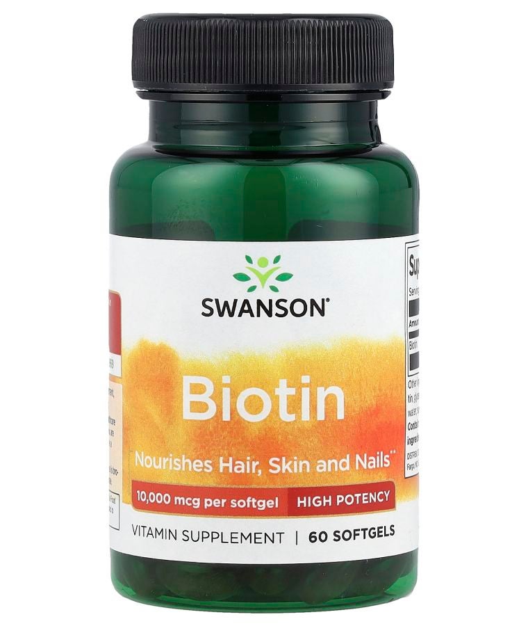 SWANSON Biotin 10000 mcg 60 Softgels