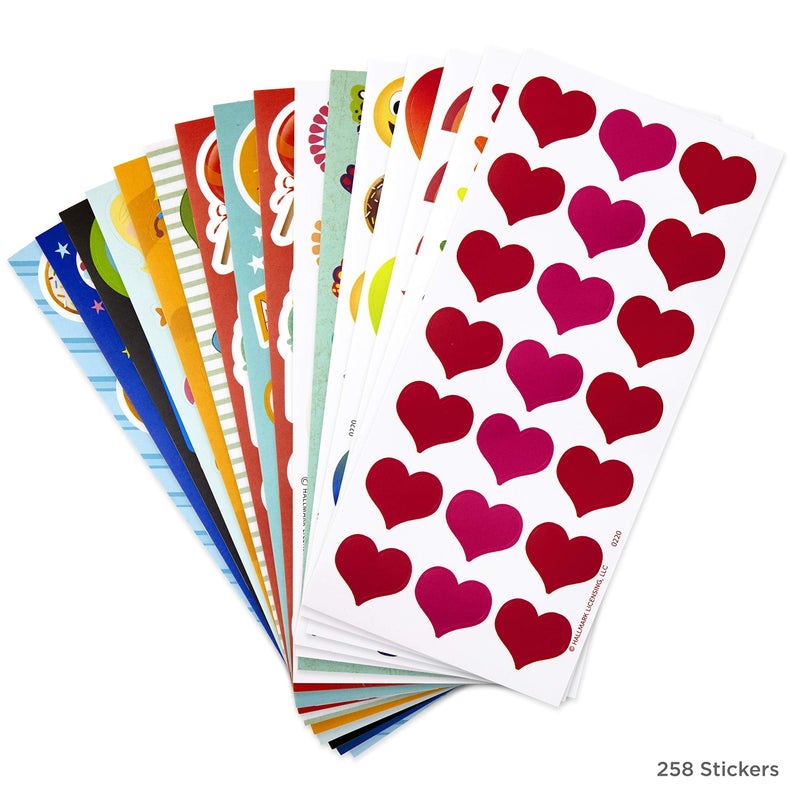 Hallmark Stickers for Kids (Pack of 258 Stickers  16 Sheets-Mermaids  Rainbows  Hearts  Dogs  Cats  Donuts) - Image 3
