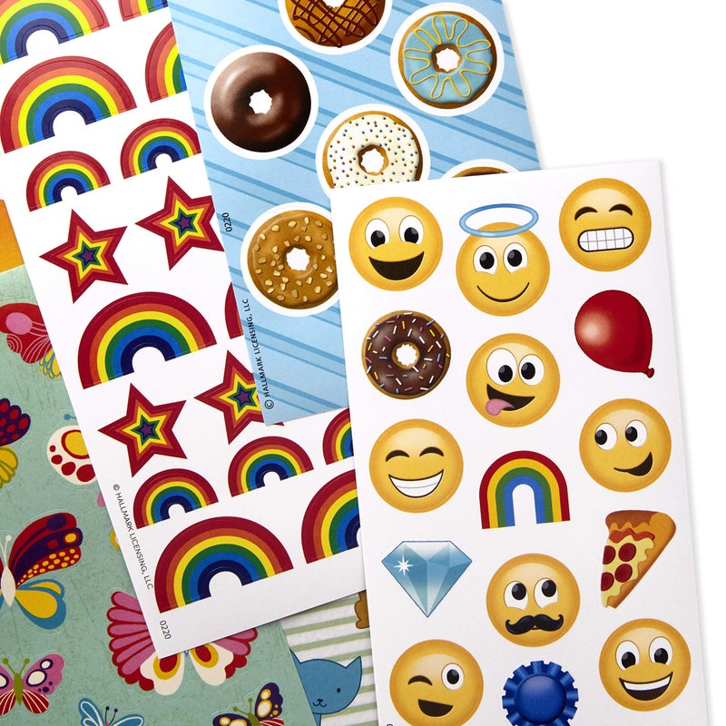 Hallmark Stickers for Kids (Pack of 258 Stickers  16 Sheets-Mermaids  Rainbows  Hearts  Dogs  Cats  Donuts) - Image 4
