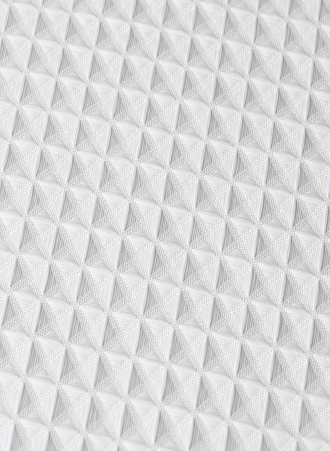 Creative Scents Waffle Fabric White Shower Curtain with Liner Set - Includes Free Clear Liner, Decorative Shower Curtain for Bathroom Set - Rustproof Metal Grommets Waterproof Hotel Quality 72" x 72" Heavy 290 GSM - Image 5