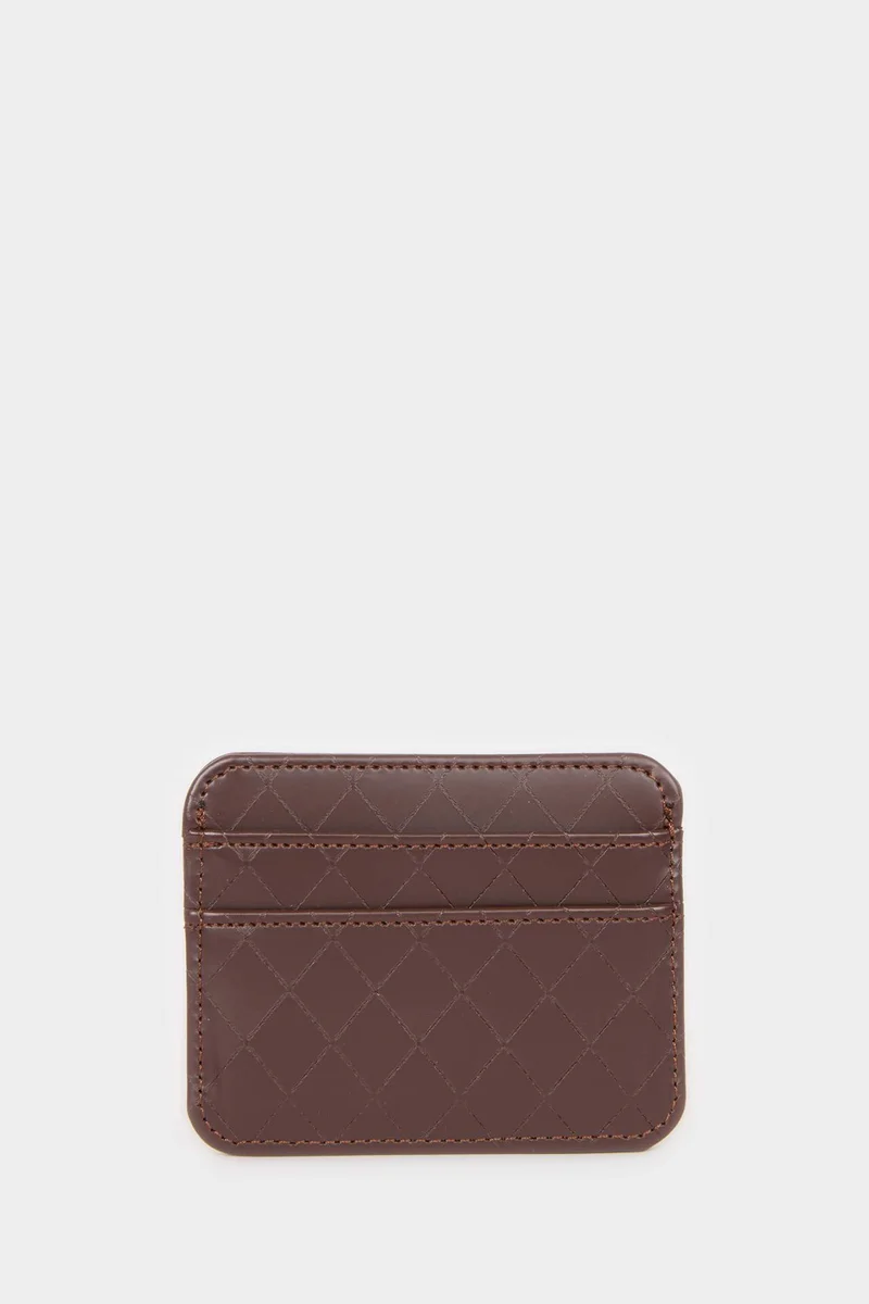 Woman Faux Leather Business Card Wallet