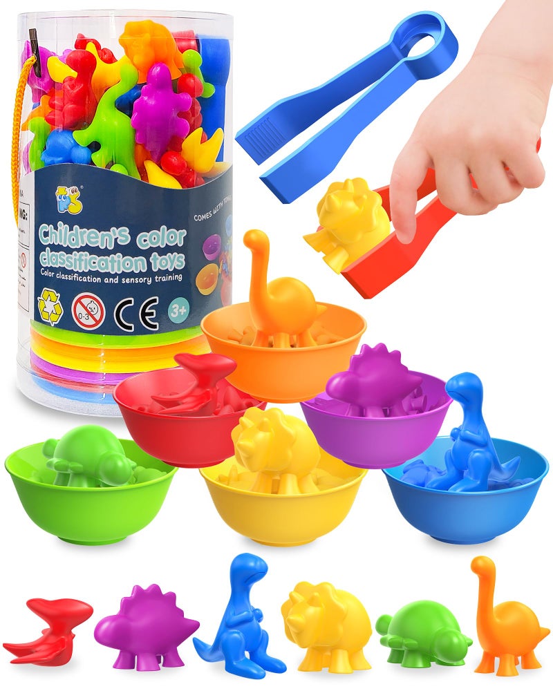 Oomloid Counting Dinosaurs Montessori Toys for 3 4 5 Years Old Boys Girls Preschool Learning Activities Kindergarten Educational Sensory Toys Gifts for Kids Toddlers Ages 35 48 - Image 3