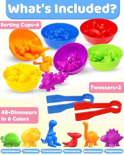 Oomloid Counting Dinosaurs Montessori Toys for 3 4 5 Years Old Boys Girls Preschool Learning Activities Kindergarten Educational Sensory Toys Gifts for Kids Toddlers Ages 35 48 - Image 5