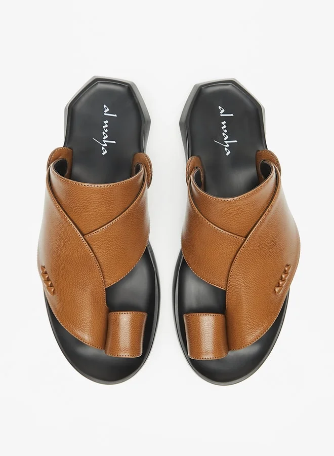 Al Waha Men's Textured Slip-On Arabic Sandals