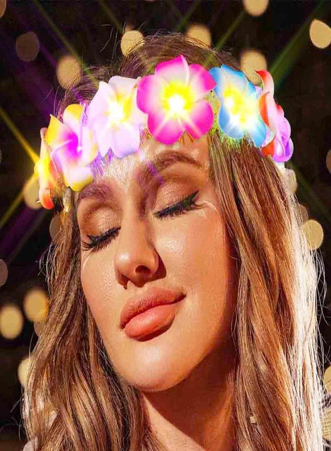 Zoestar Light Up Headband Led Flower Crown Glowing Party Hair Accessories for Women - Image 4