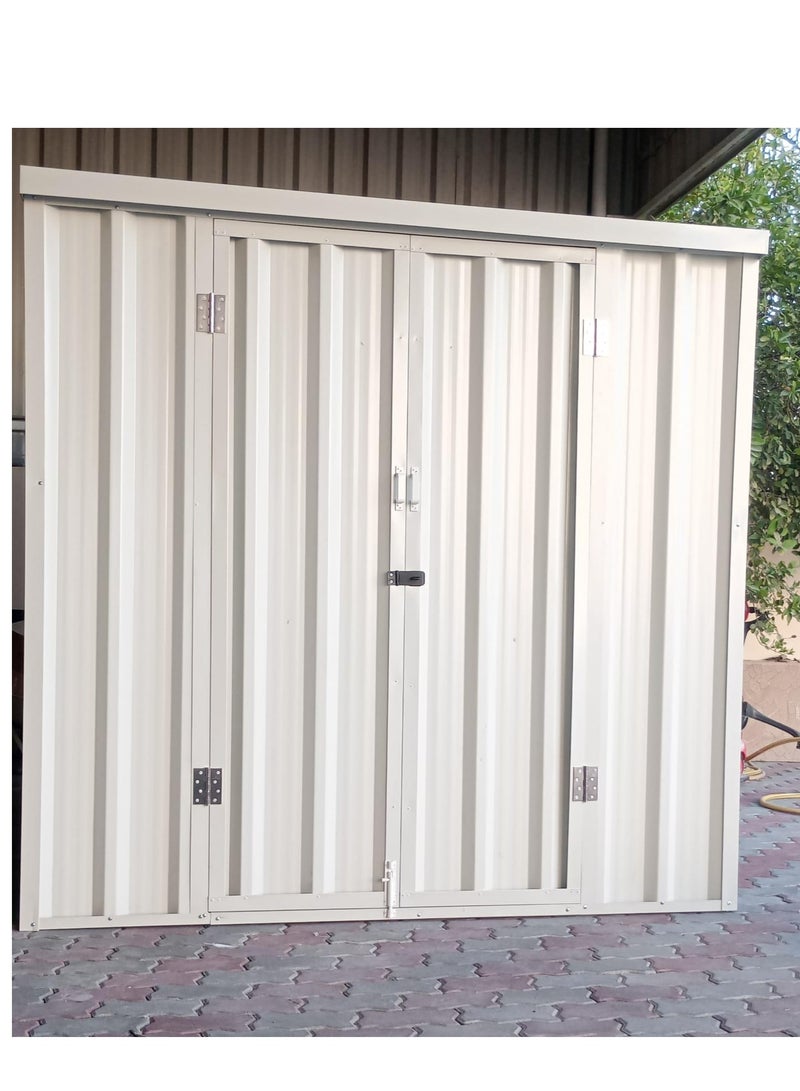 Generic GARDEN STORAGE SHED with  Base | 205cm L x 205cm W x 205cm H | Secure and Durable | Lockable Design | Rust and Water-Resistant/ Hinge door.  - Image 1