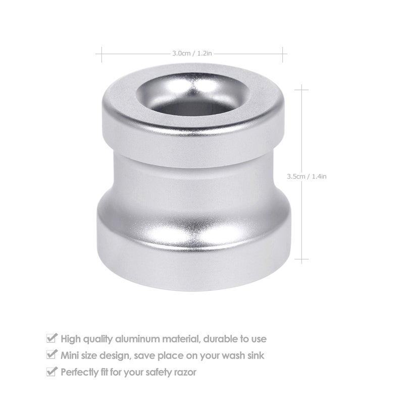 Man’s Shaving Razor Stand Holder Aluminum Alloy Safety Razor Base Shaving Razor Accessory - Image 3