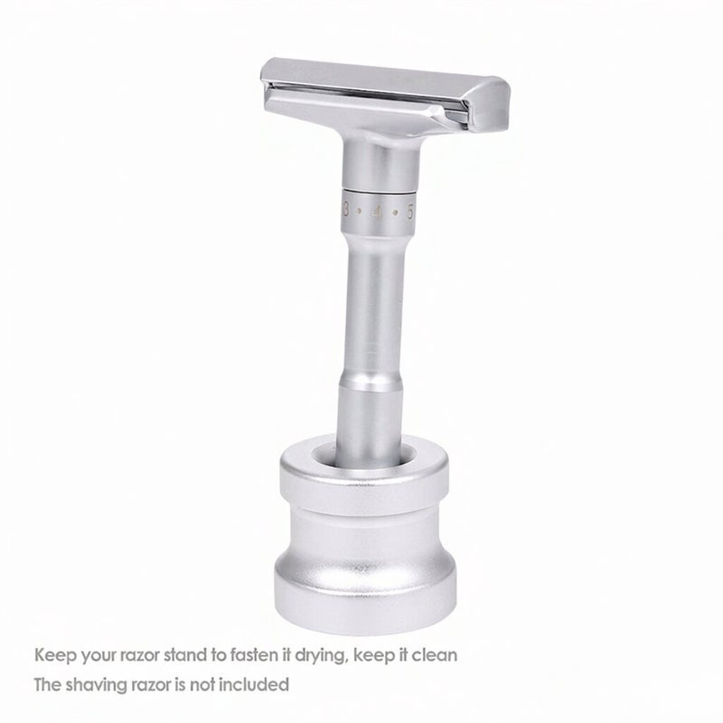 Man’s Shaving Razor Stand Holder Aluminum Alloy Safety Razor Base Shaving Razor Accessory - Image 5