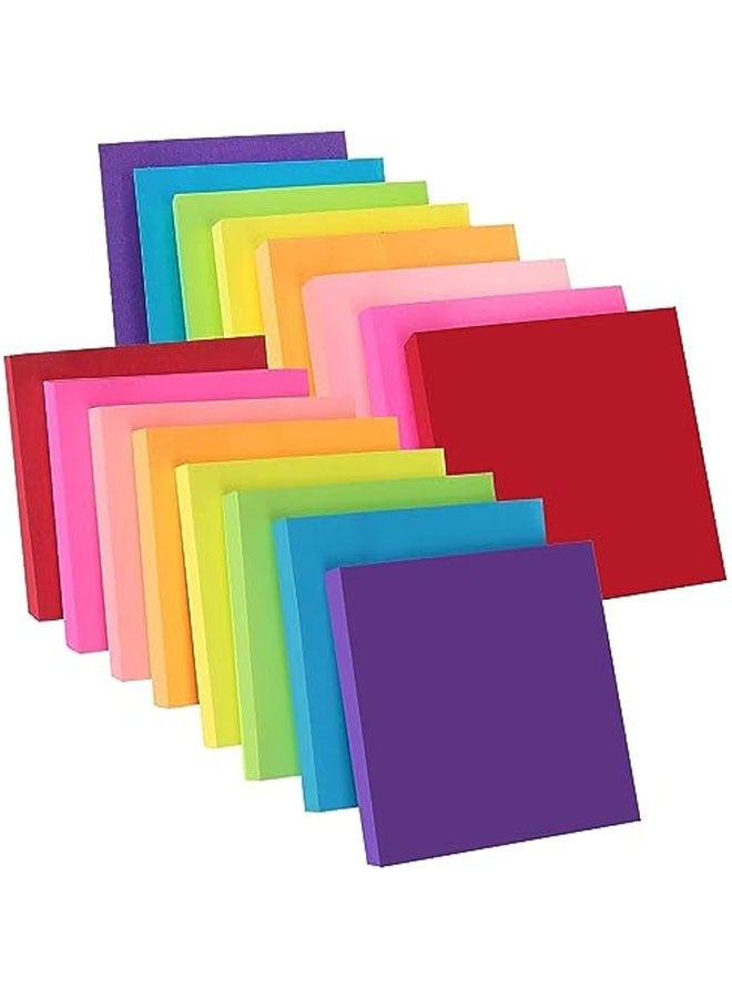 Generic 800 Pcs (16 Pads/Pack) Sticky Notes 3x3, Self-Stick Pads Bright Colors Sticky Note, Recyclable, Easy to Post for Home, Office, Notebook  - Image 1