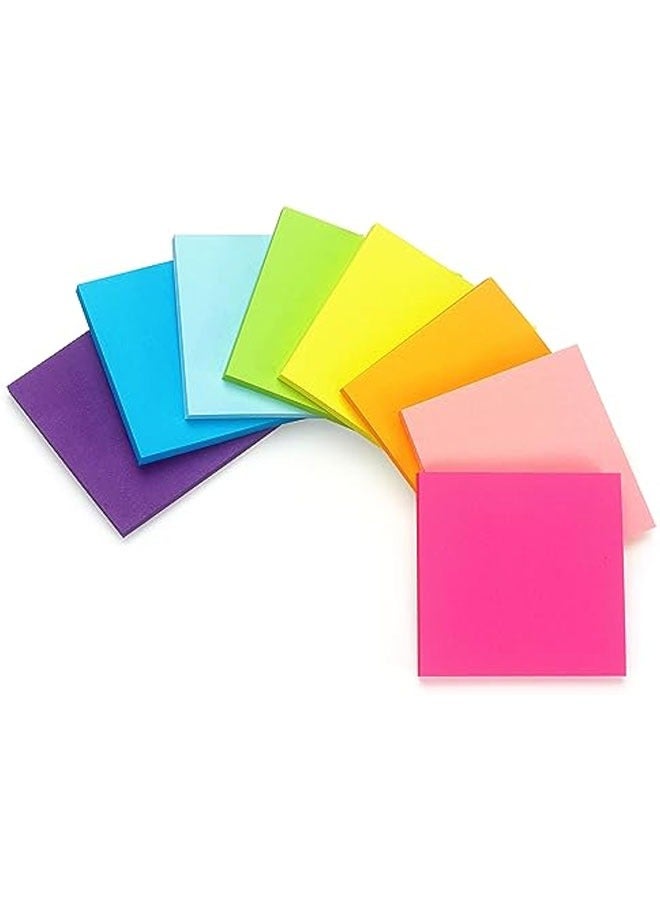Generic 800 Pcs (16 Pads/Pack) Sticky Notes 3x3, Self-Stick Pads Bright Colors Sticky Note, Recyclable, Easy to Post for Home, Office, Notebook  - Image 2