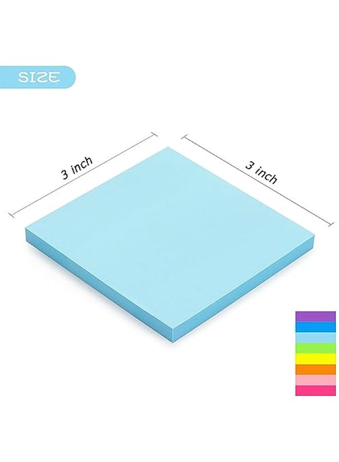 Generic 800 Pcs (16 Pads/Pack) Sticky Notes 3x3, Self-Stick Pads Bright Colors Sticky Note, Recyclable, Easy to Post for Home, Office, Notebook  - Image 3