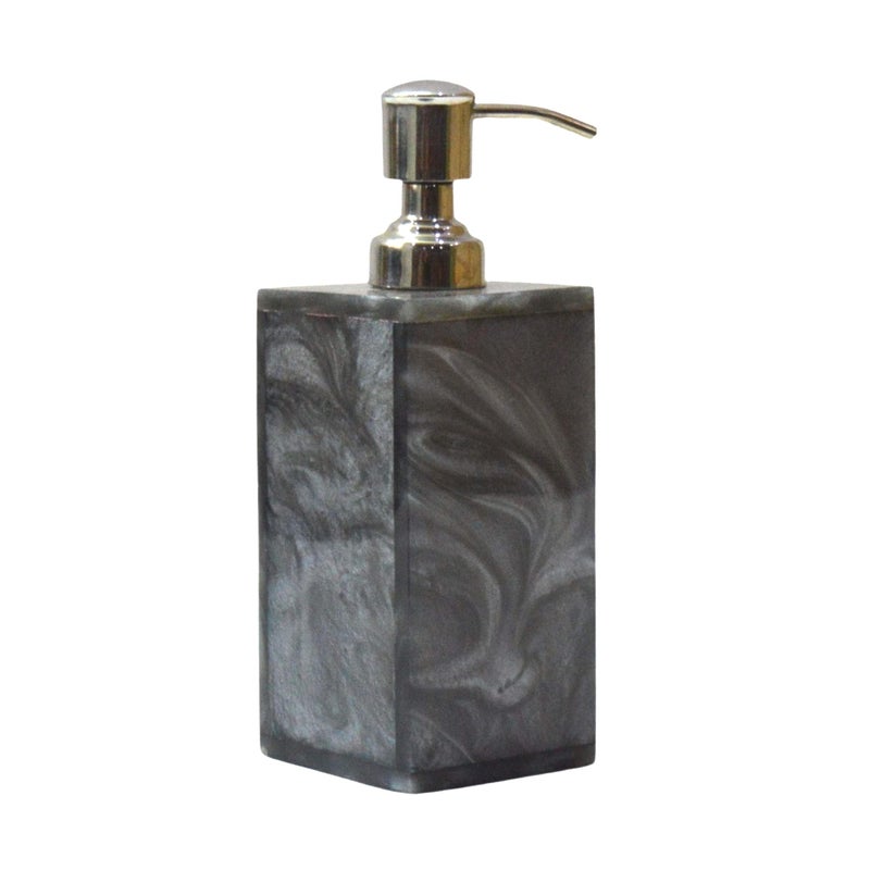 Tranquil Square Hand wash Liquid Soap Dispenser Resin Black 250 ML Capacity - Image 1