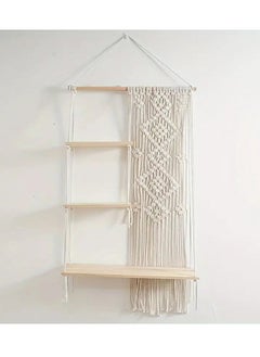 General Cotton rope tapestry rack Bohemian woven bedside shelf B & B hotel living room wall decorative rack  - Image 3