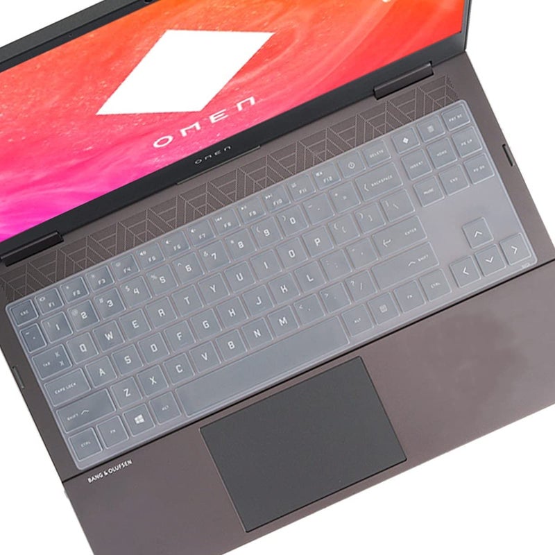 Raya غطاء لوحة مفاتيح سيليكون لجهاز HP OMEN 15 و HP OMEN 16 و HP OMEN 17 (طراز 2022) لأجهزة الألعاب (سيليكون شفاف) - Image 3