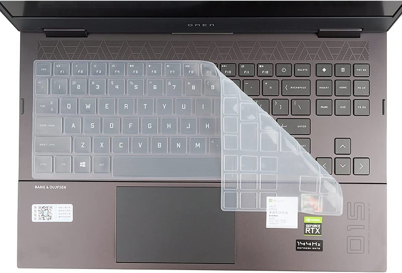 Raya غطاء لوحة مفاتيح سيليكون لجهاز HP OMEN 15 و HP OMEN 16 و HP OMEN 17 (طراز 2022) لأجهزة الألعاب (سيليكون شفاف) - Image 5