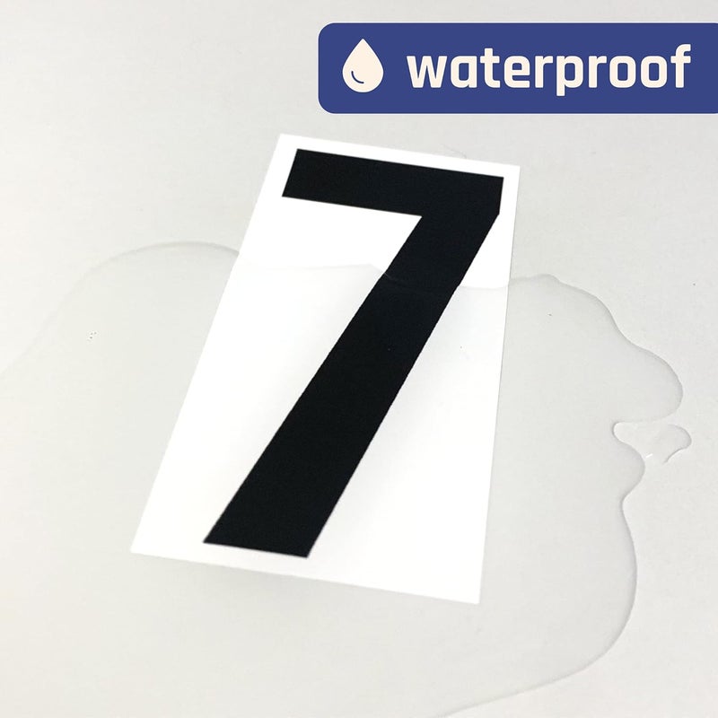 TownStix 400 قطعة 3 ملصقات أرقام فينيل مقاومة للماء ملصقات أرقام سوداء - Image 5