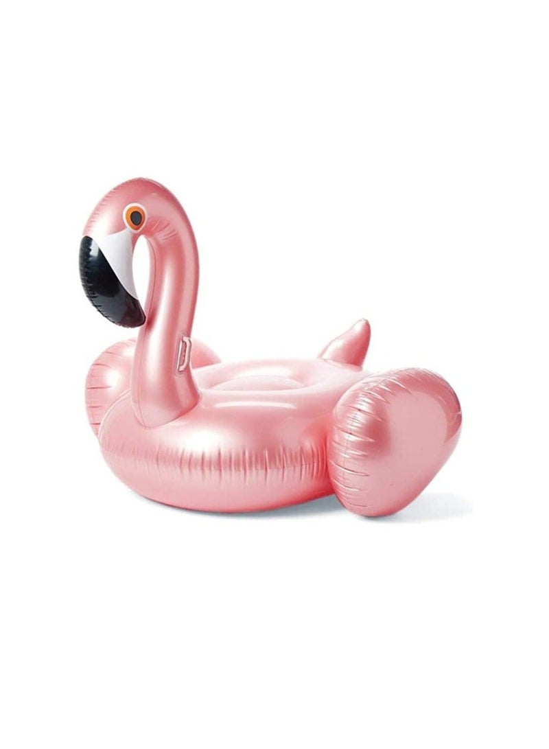 كابتن تيك Giant Flamingo Inflatable Pool Float, Summer Swimming Party Seat Lounge Floaty Raft for Kids Adults, 59'' / 150cm Rose Gold Water Toys - Image 1