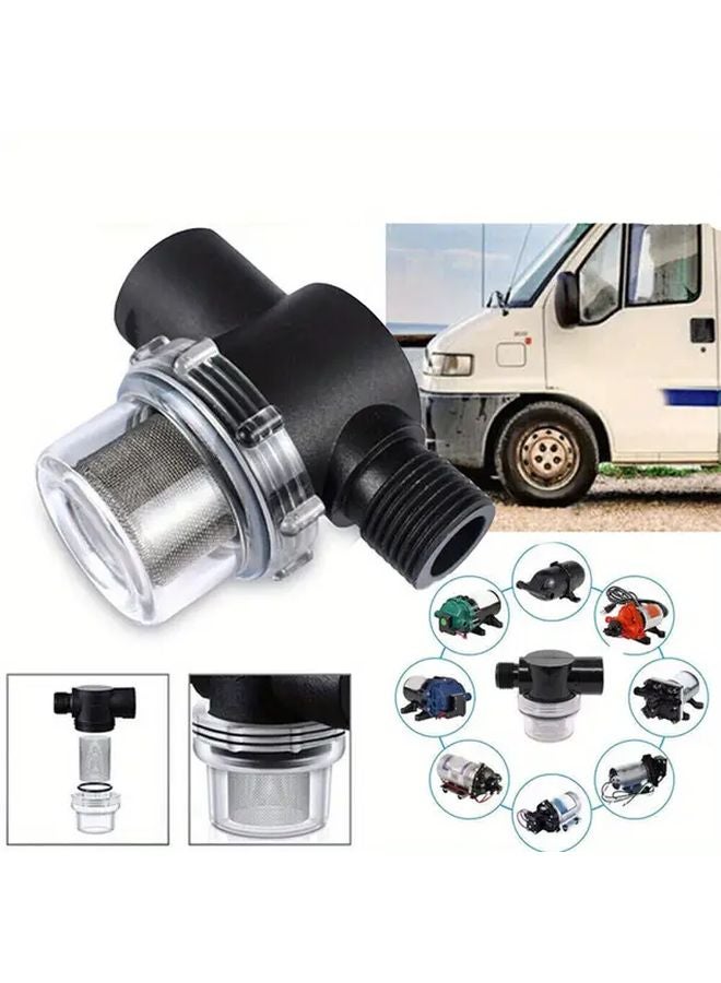1pc RV Water Pump Strainer Filter Easy Clean 1 2 Threaded Durable PC Material - Image 2