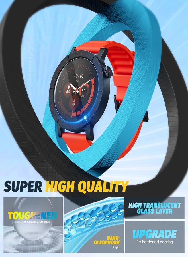 Orzero (3 Pack) Compatible for CMF Watch 3 Pro Tempered Glass Watch Screen Protector, Protector De Pantalla with Auto Alignment Tool 9H High Definition Anti-Scratch Bubble Free - Image 3