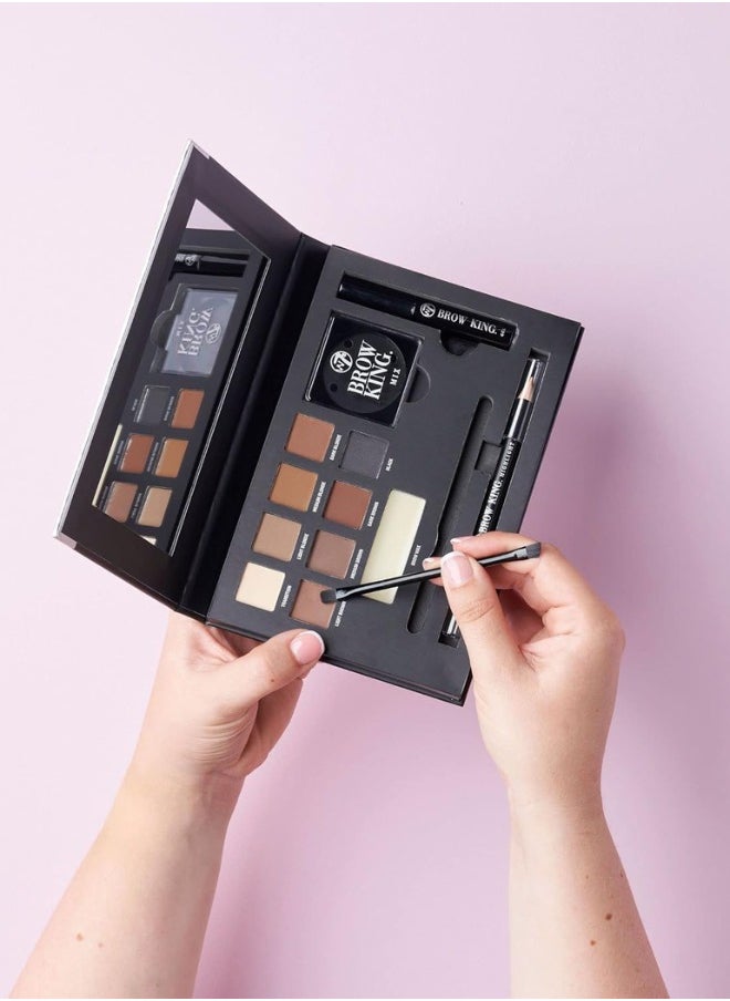 W7 Cosmetics Brow King Ultimate Eyebrow Kit - Shape, Define & Groom Palette - Professional Makeup Set  - Image 3