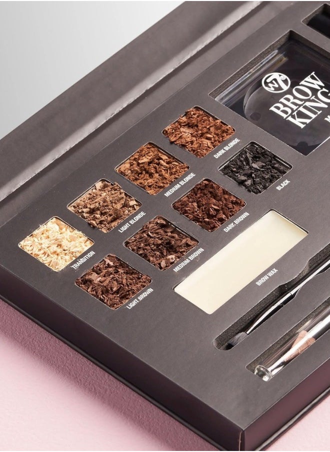 W7 Cosmetics Brow King Ultimate Eyebrow Kit - Shape, Define & Groom Palette - Professional Makeup Set  - Image 4