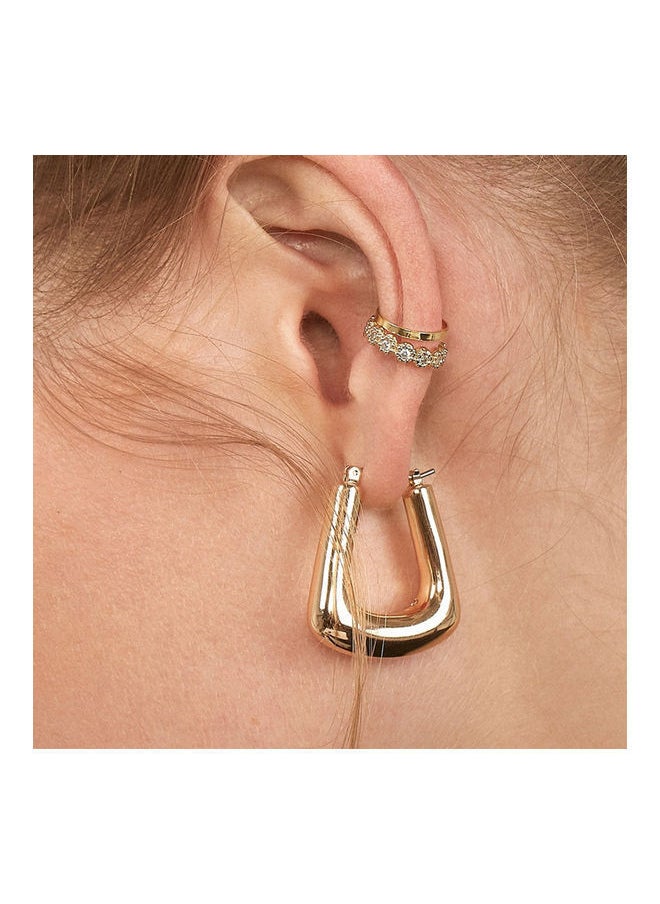NIBEMINENT - 2-Piece Rhinestone Studded Ear Cuff - Image 1