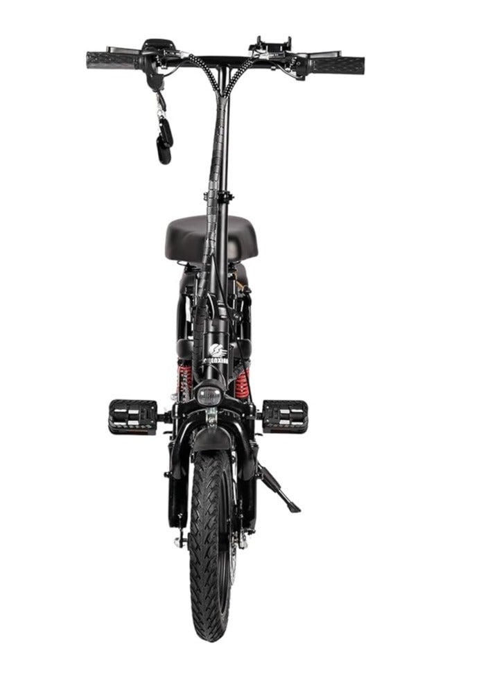 CHENGXIN Adult Electric Bicycle Bike Foldable Commuter Electric Bike 400W Motor 14 Inch 48V Electric Bike 13Ah Lithium Battery City Bike Max Speed 45Kmph Disc Brake Outdoor Riding  - Image 2