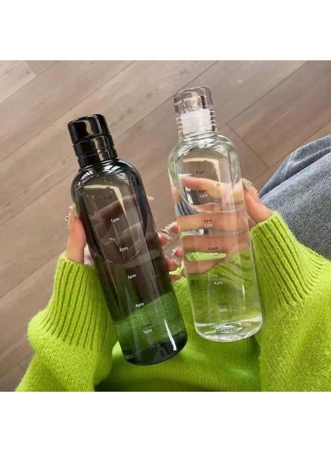 Shine Reusable Acrylic Water Bottle with Airtight Lid & Time Marker - Image 1