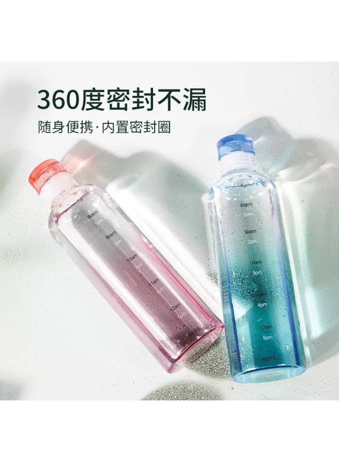 Shine Reusable Acrylic Water Bottle with Airtight Lid & Time Marker - Image 2