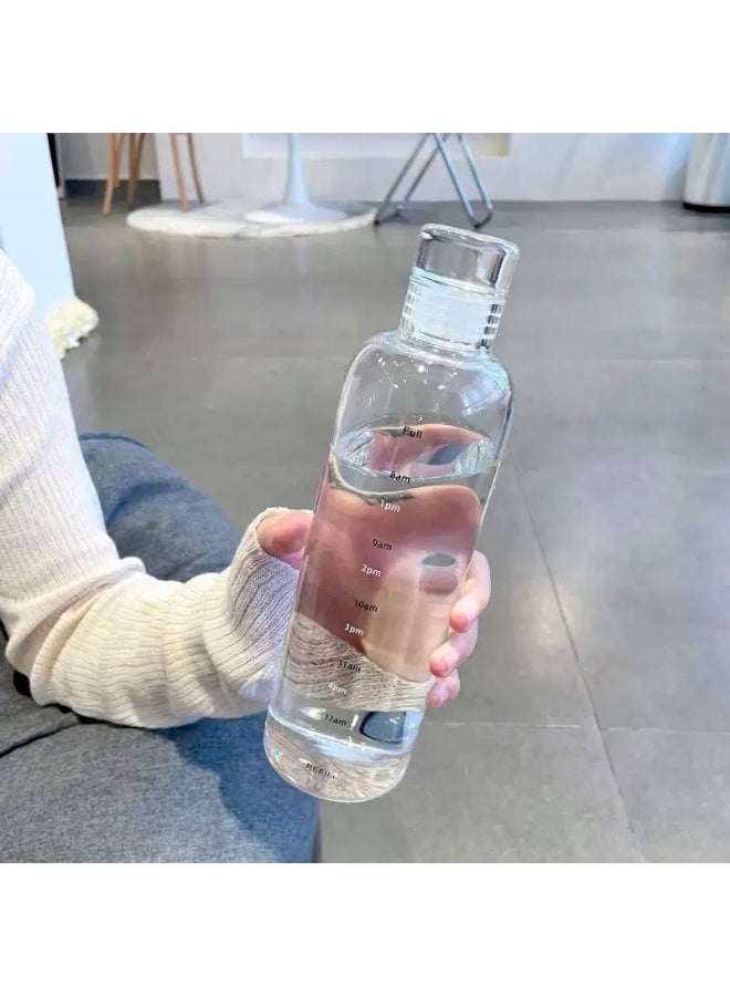Shine Reusable Acrylic Water Bottle with Airtight Lid & Time Marker - Image 5